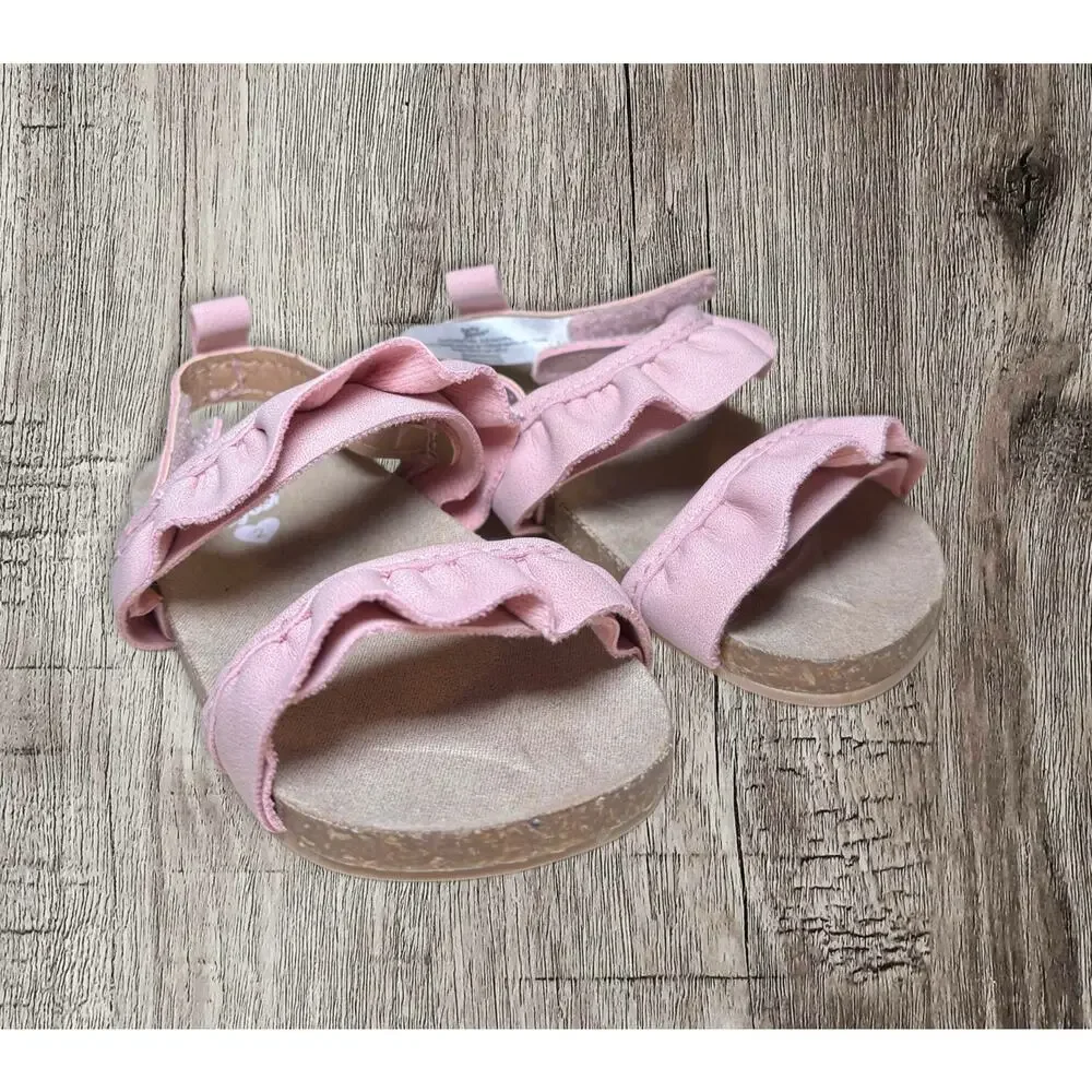 Baby Bgosh pink ruffle sandals size 2